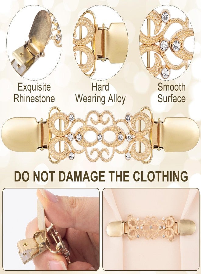 Joez Wonderful 4 Pcs Dress Clips Back Cinch, Alloy Vintage Waist Cincher Clip, Retro Cardigan Tightener, Hat Dress Shirt Shawl Cardigan Clips for Women - Image 4